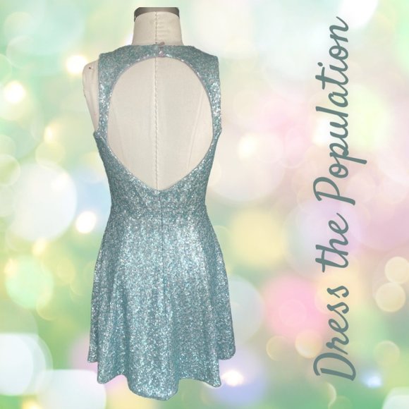 GORGEOUS DRESS THE POPULATION SEQUINED DRESS (SZ MED) (NWT) - Picture 5 of 12